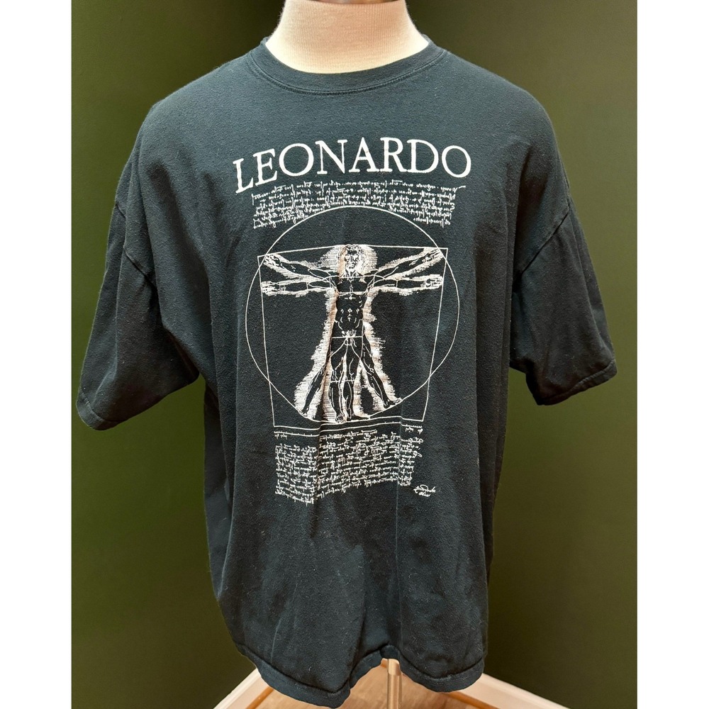 Leonardo Da Vinci Vitruvian Graphic T-Shirt Men's Size XXL